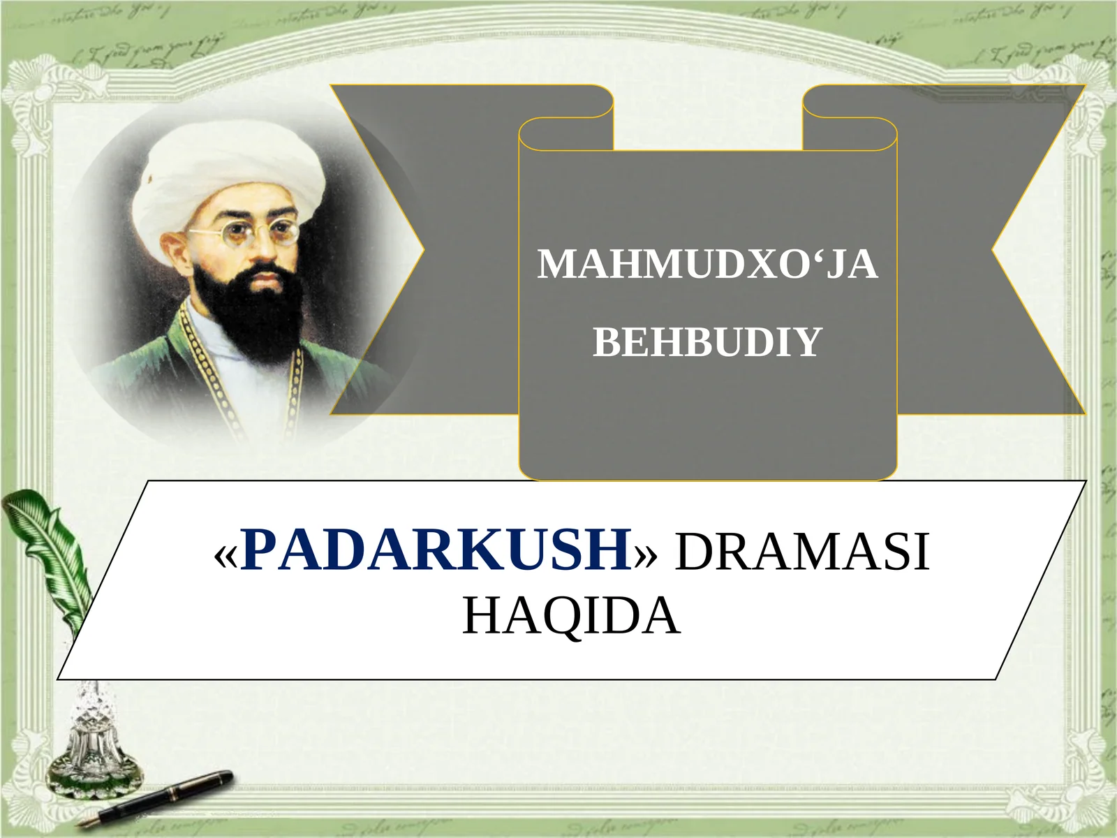 «PADARKUSH» DRAMASI HAQIDA