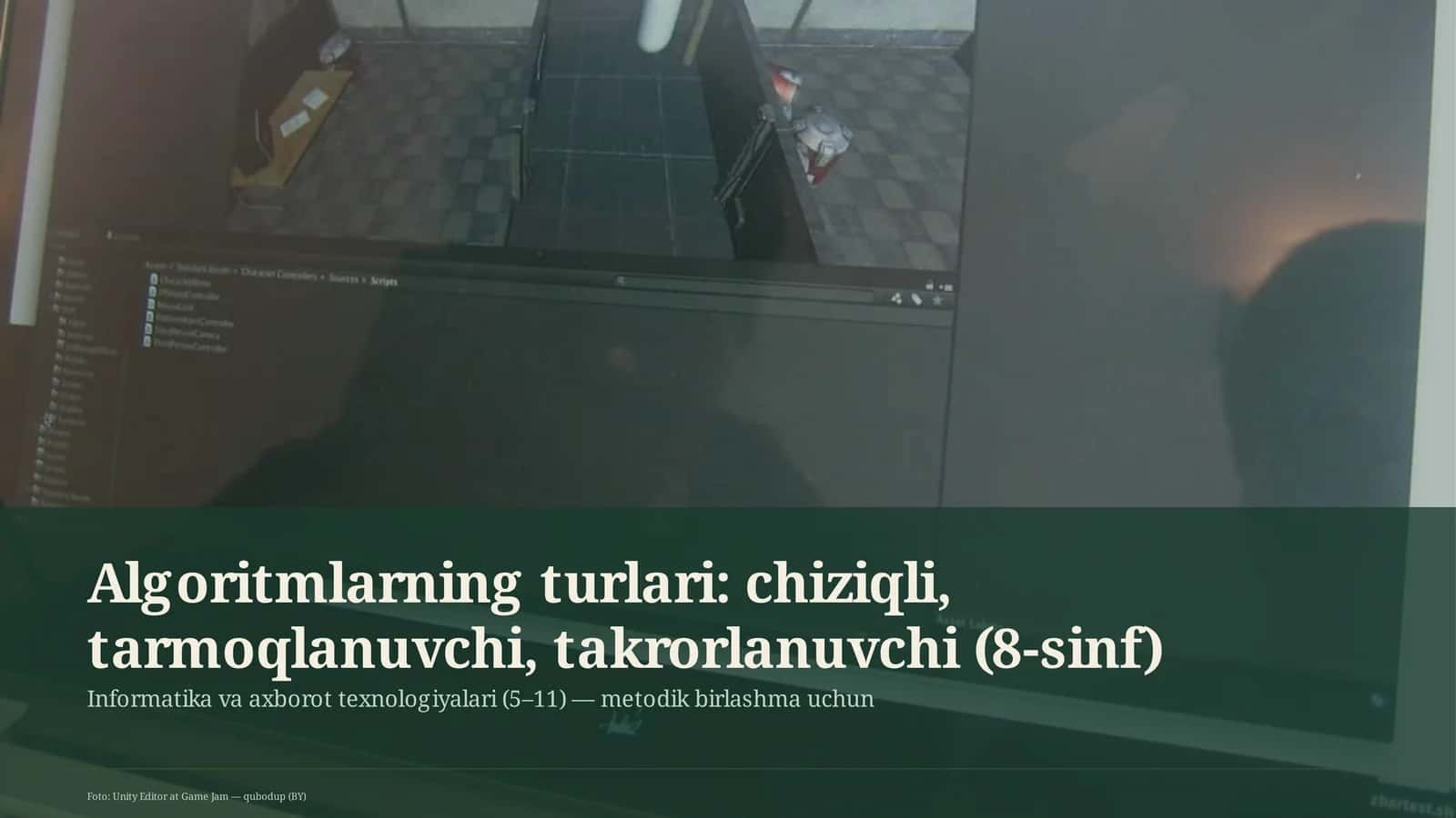Algoritmlarning turlari: chiziqli, tarmoqlanuvchi, takrorlanuvchi (8-sinf)