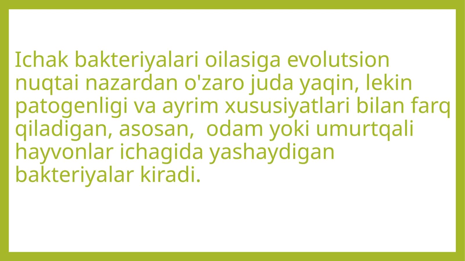 Enterobakteriyalar oilasi