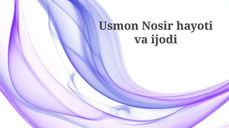 Usmon Nosir hayoti va ijodi