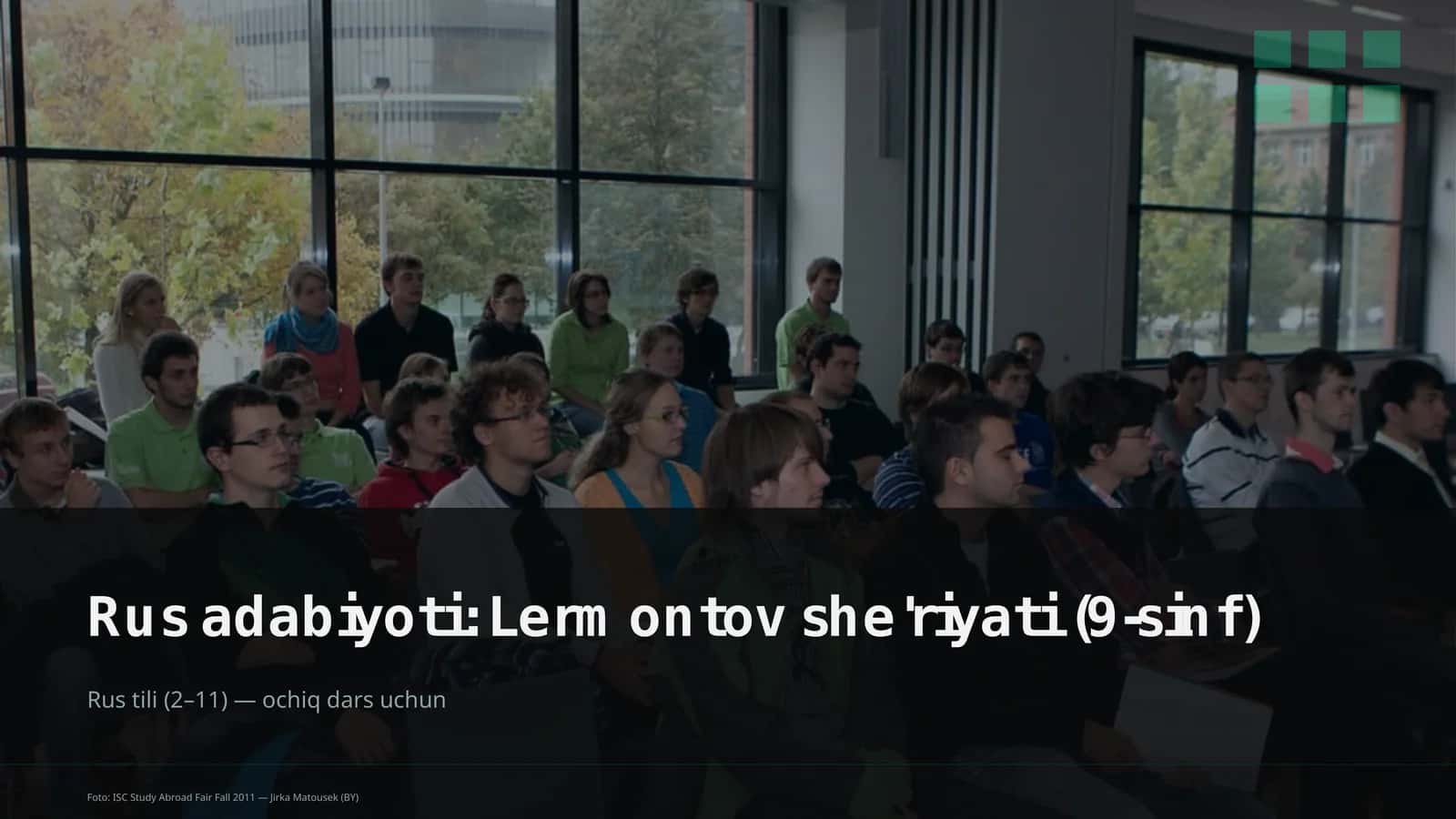 Rus adabiyoti: Lermontov she'riyati (9-sinf)