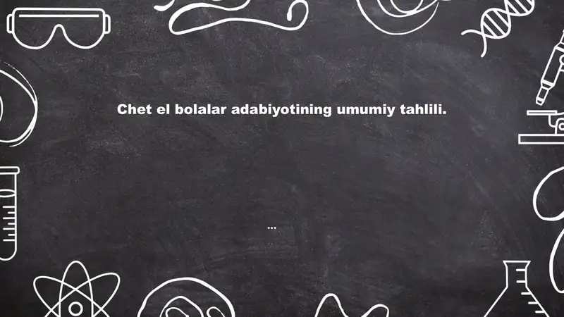Chet el bolalar adabiyoti