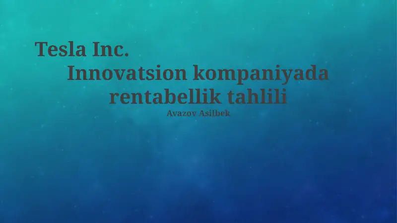 Tesla Inc.