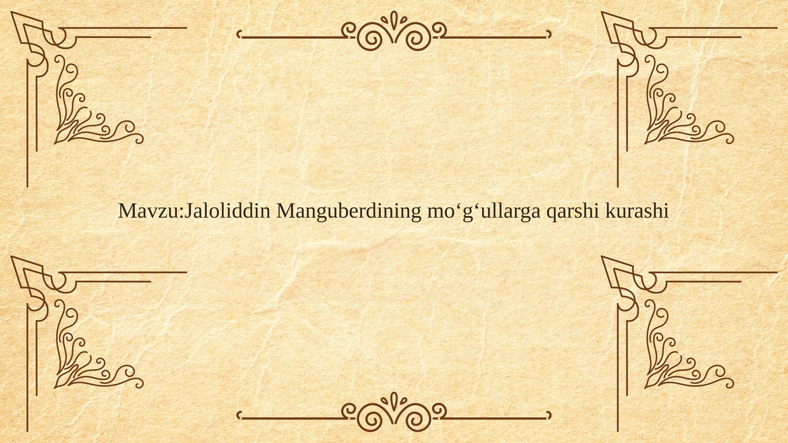 Jaloliddin Manguberdining mo‘g‘ullarga qarshi kurashi