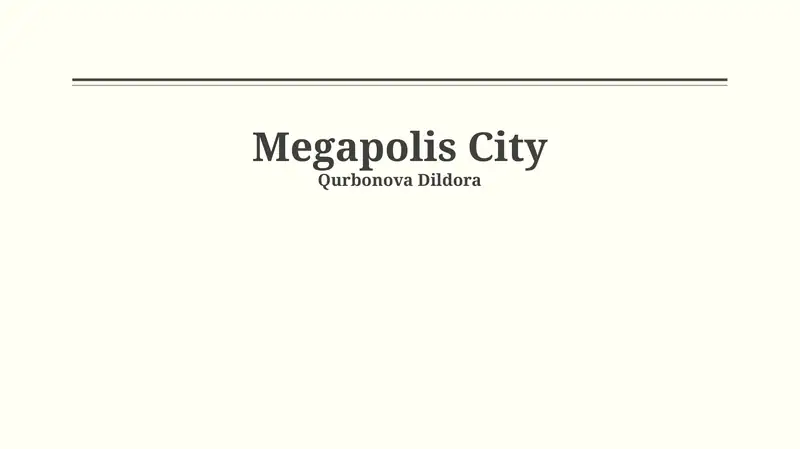 Megapolis City