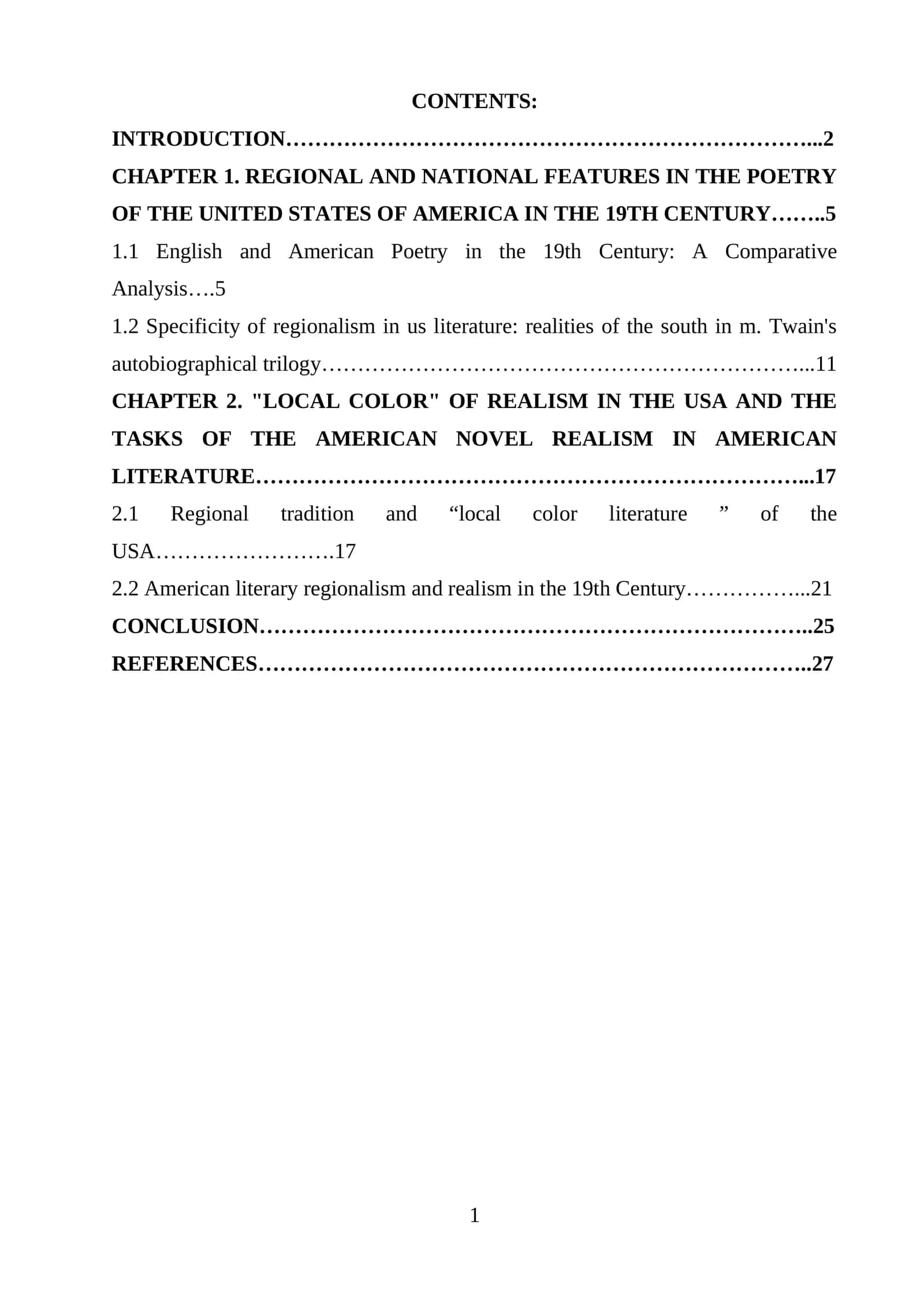 US Literature in the 19th Century