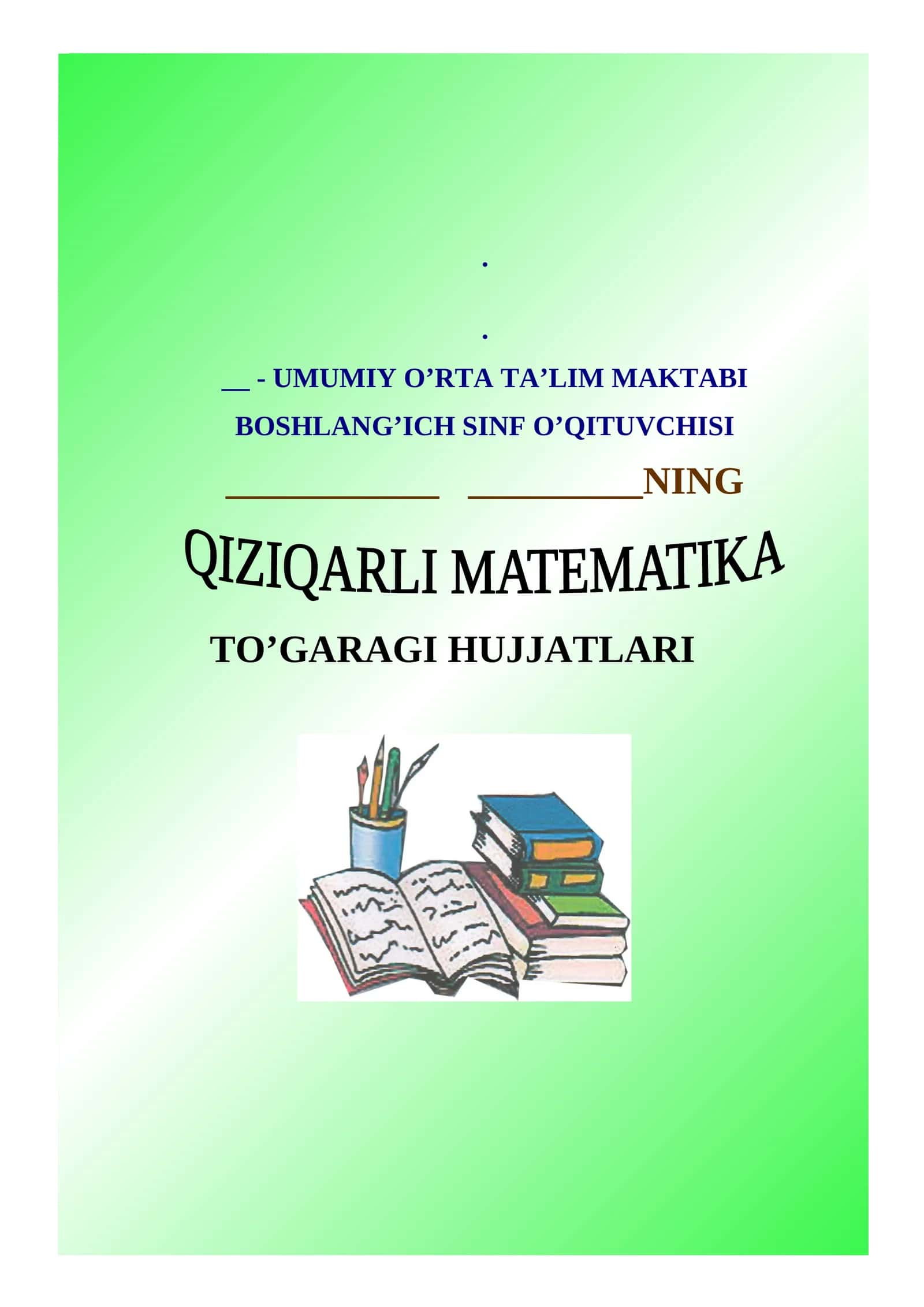MATEMATIKA to'garagi 2-sinf.