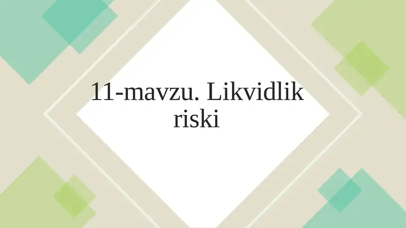 Likvidlik riski