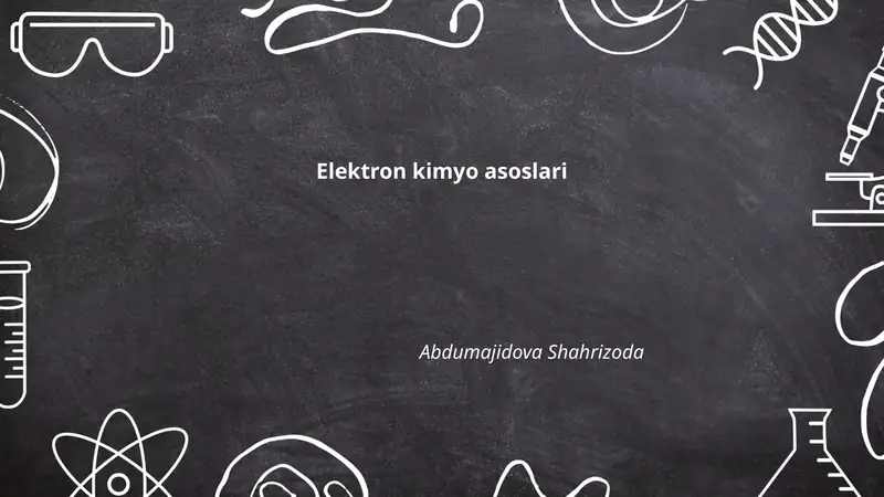 Elektron kimyo asoslari