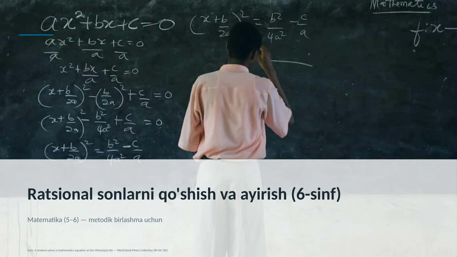 Ratsional sonlarni qo'shish va ayirish (6-sinf)
