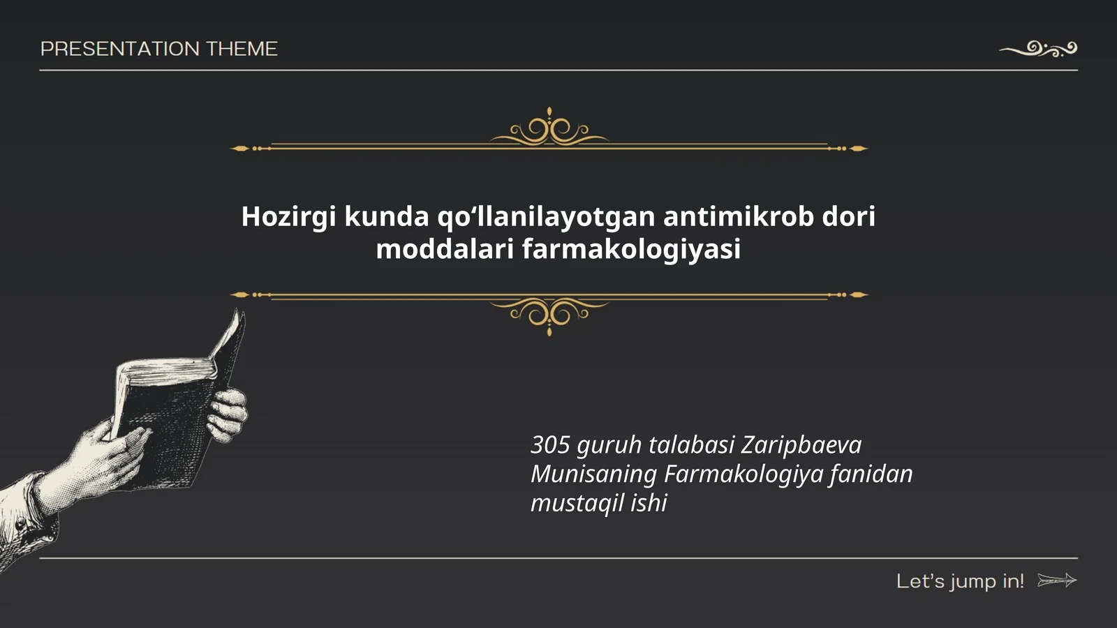 Hozirgi kunda qoʻllanilayotgan antimikrob dori moddalari farmakologiyasi
