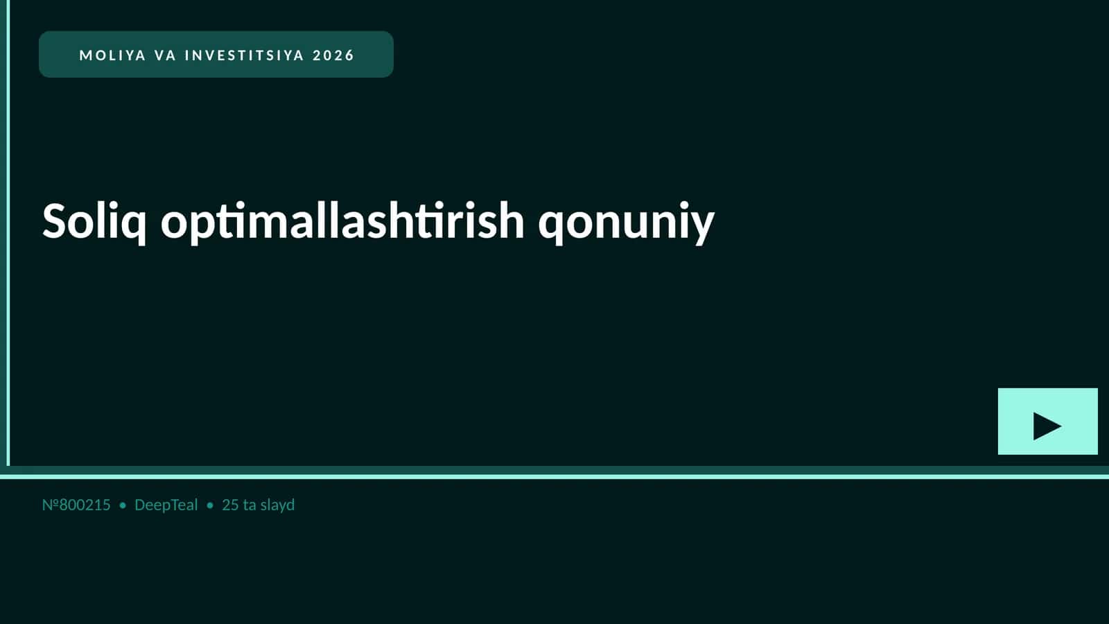 Soliq optimallashtirish qonuniy