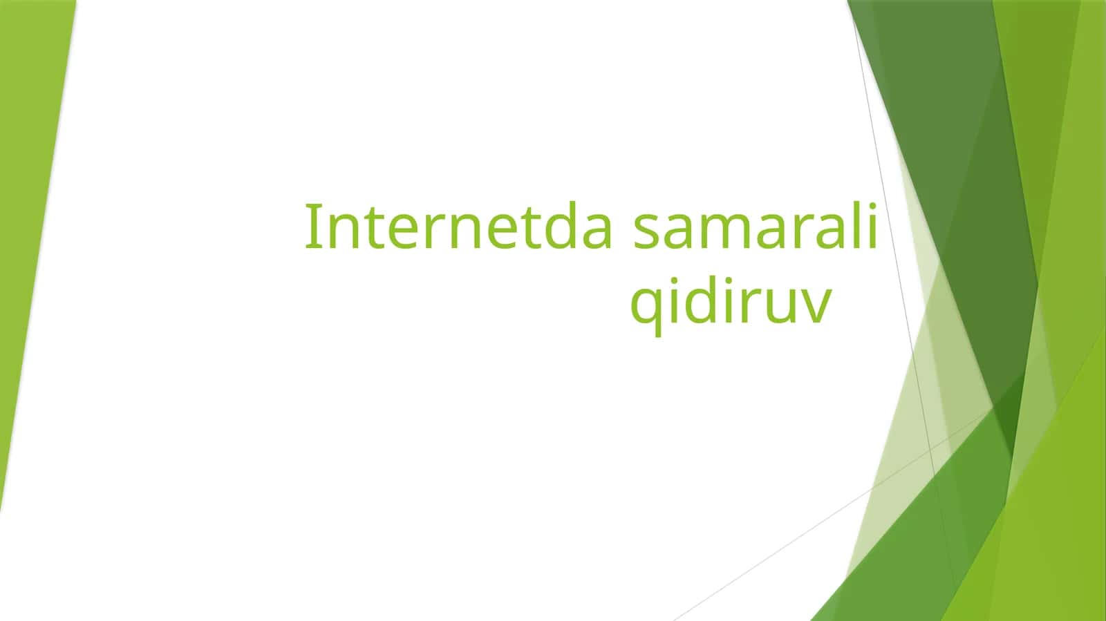 Internetda samarali qidiruv