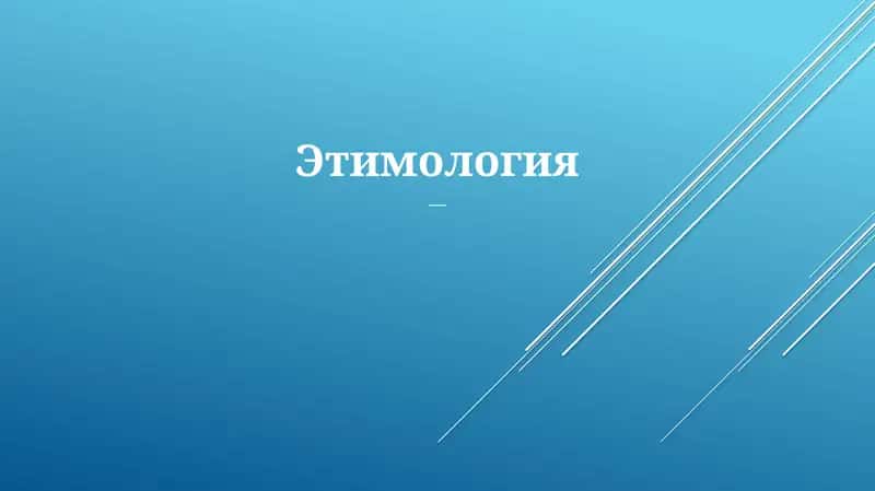 Этимология