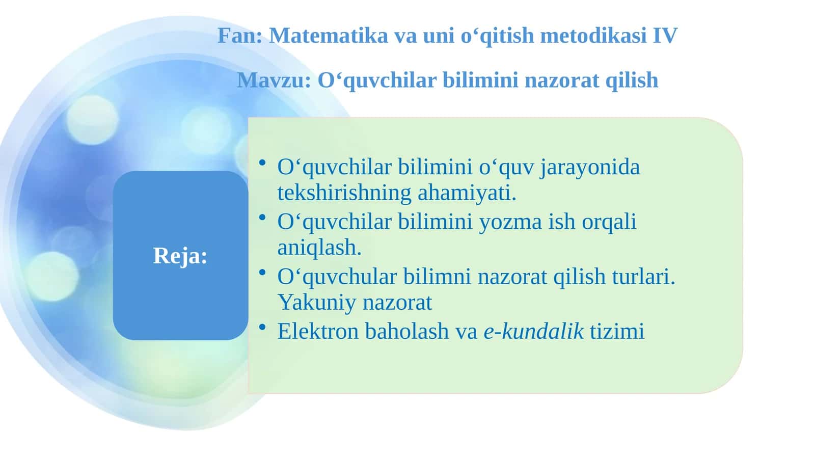 Fan:MatematikavaunioʻqitishmetodikasiIV
