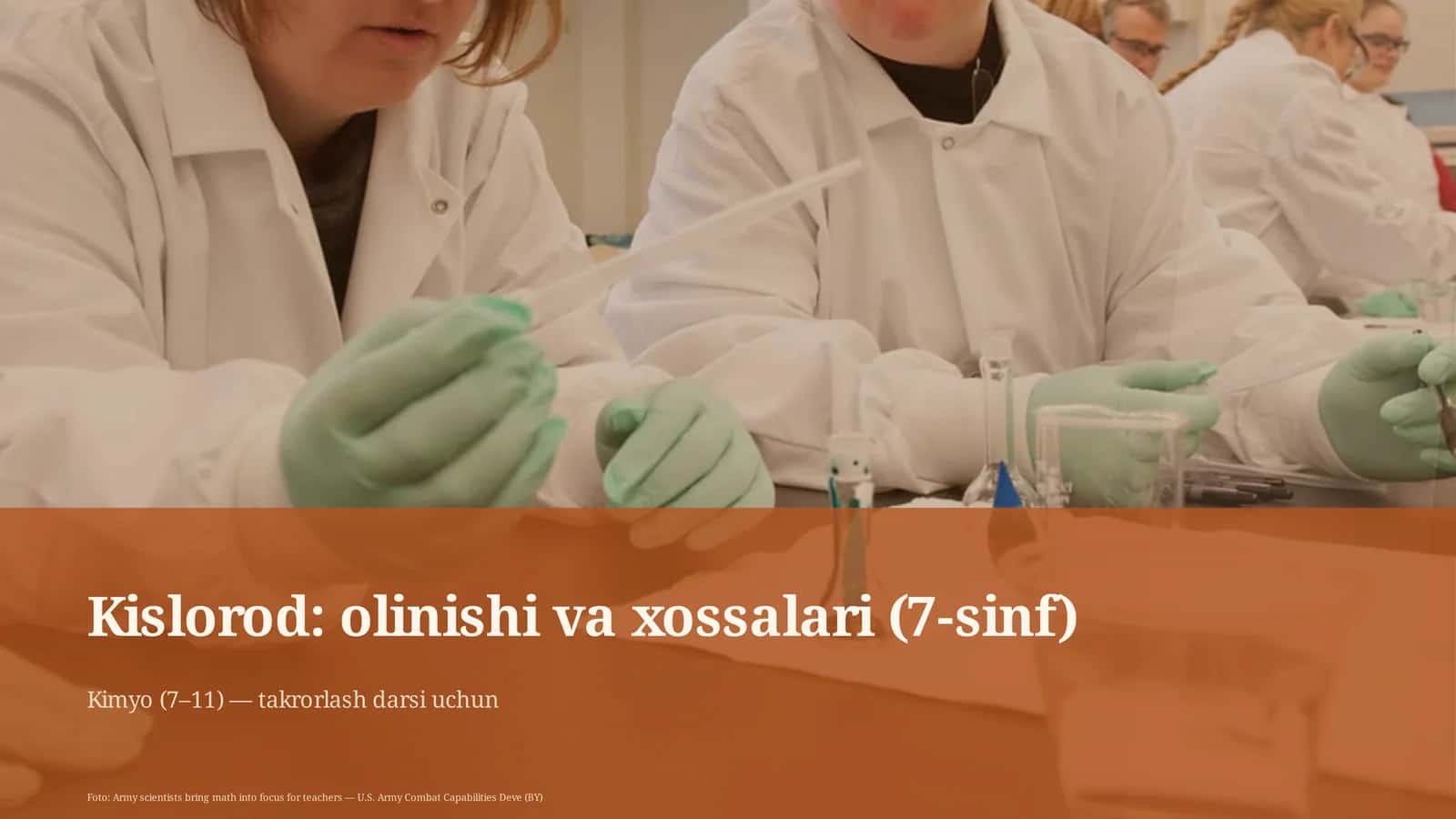 Kislorod: olinishi va xossalari (7-sinf)