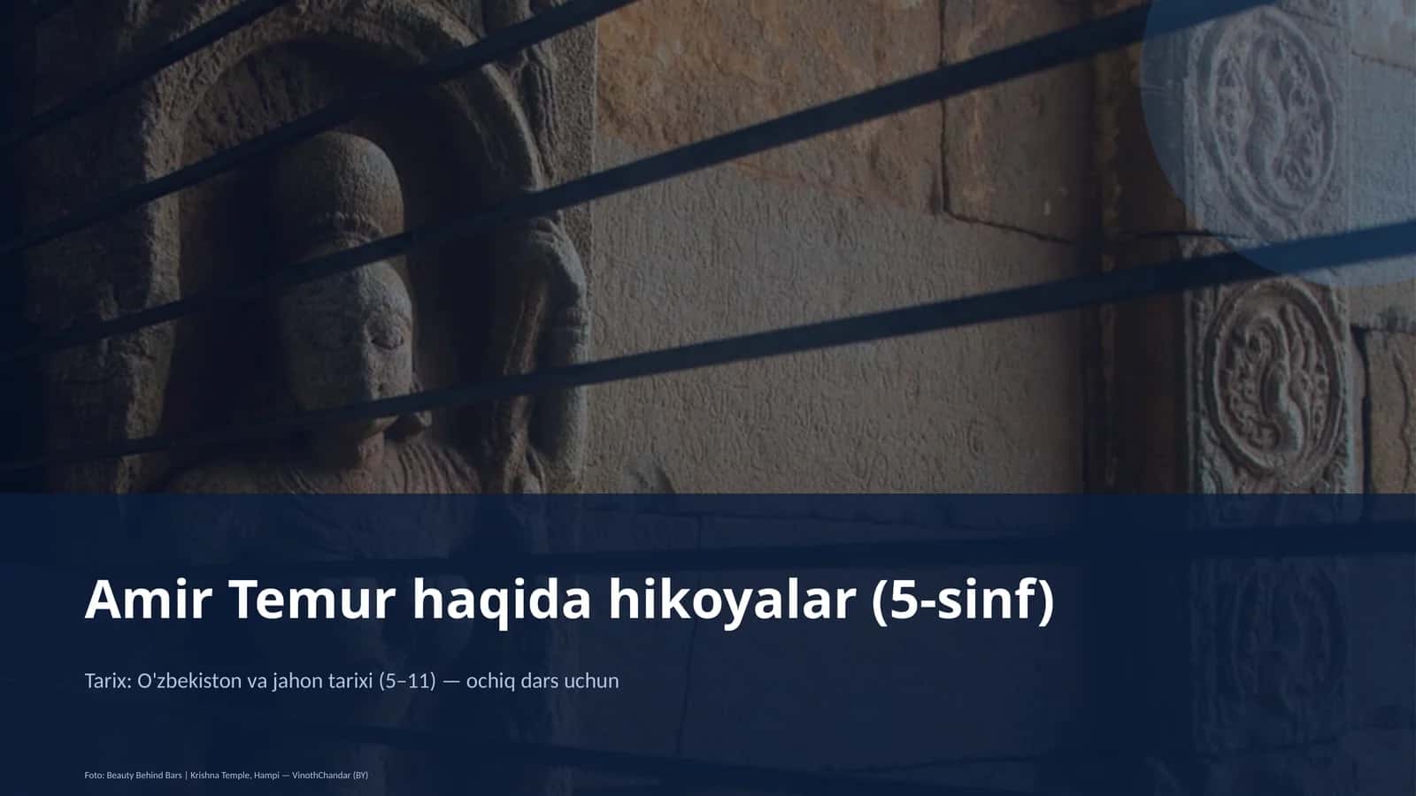 Amir Temur haqida hikoyalar (5-sinf)