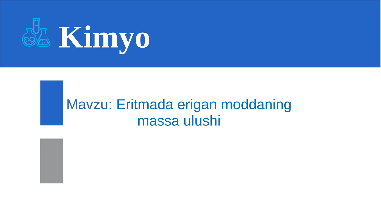 Eritmada erigan moddaning massa ulushi