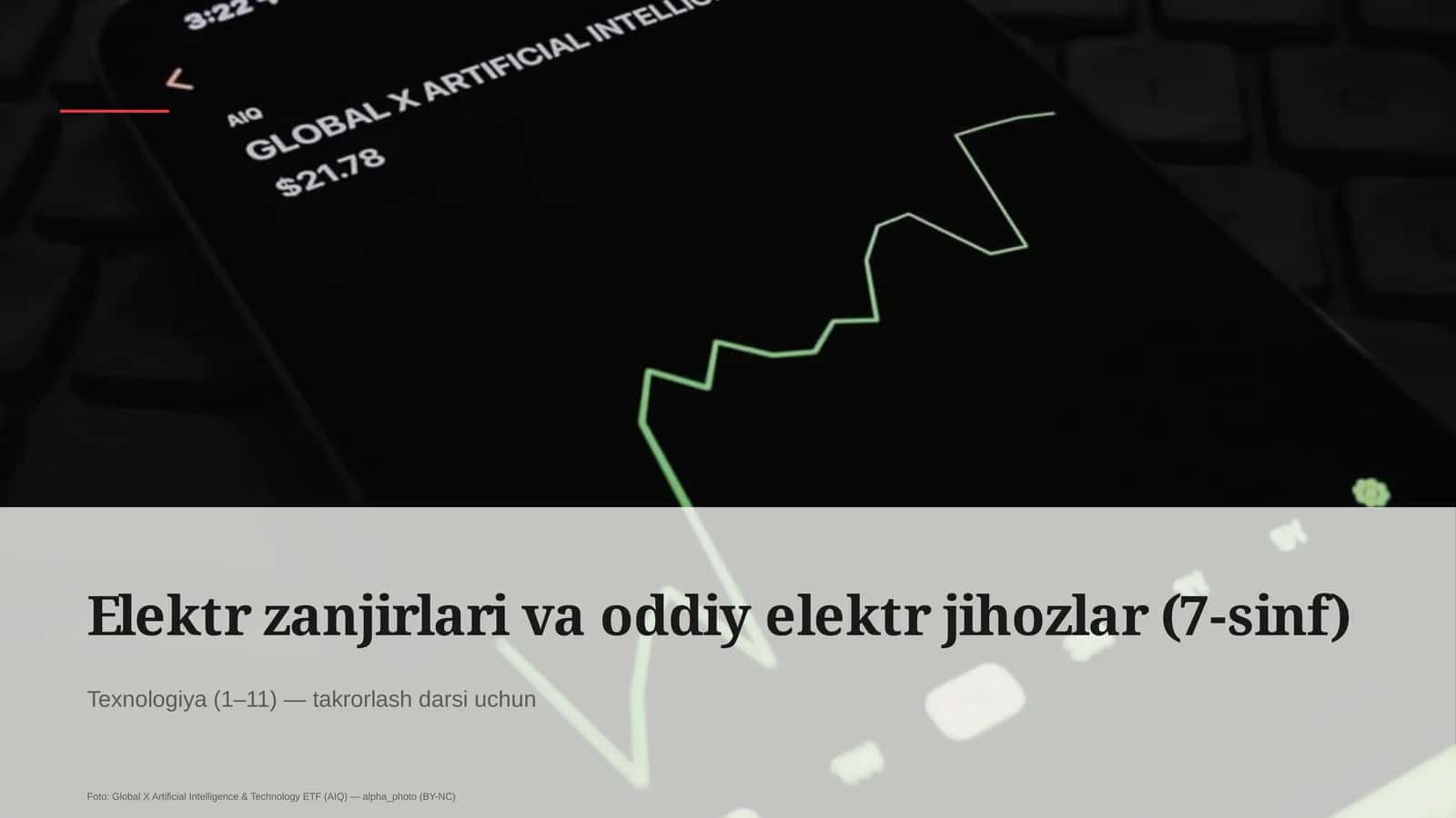 Elektr zanjirlari va oddiy elektr jihozlar (7-sinf)
