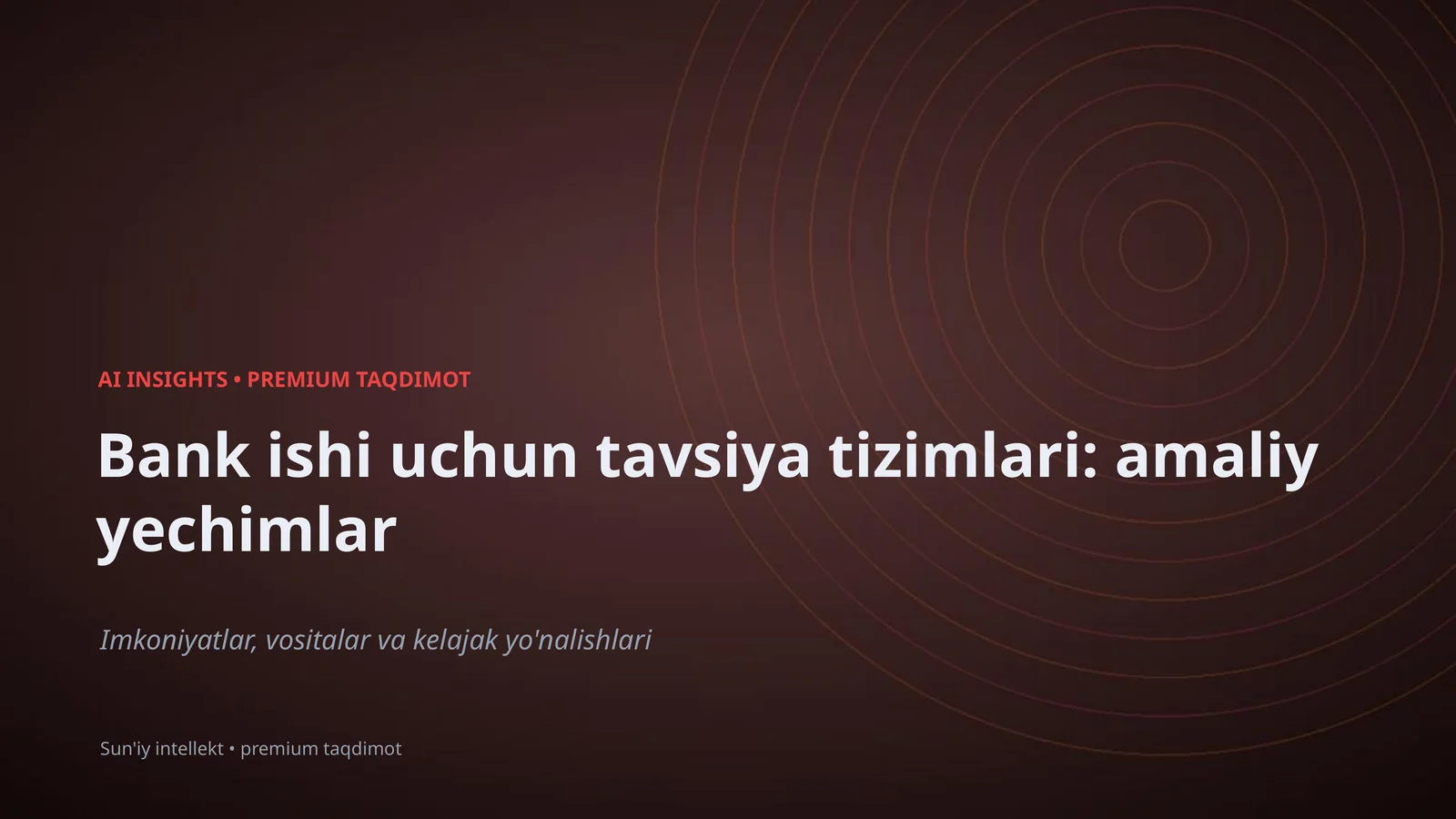 AI INSIGHTS • PREMIUM TAQDIMOT