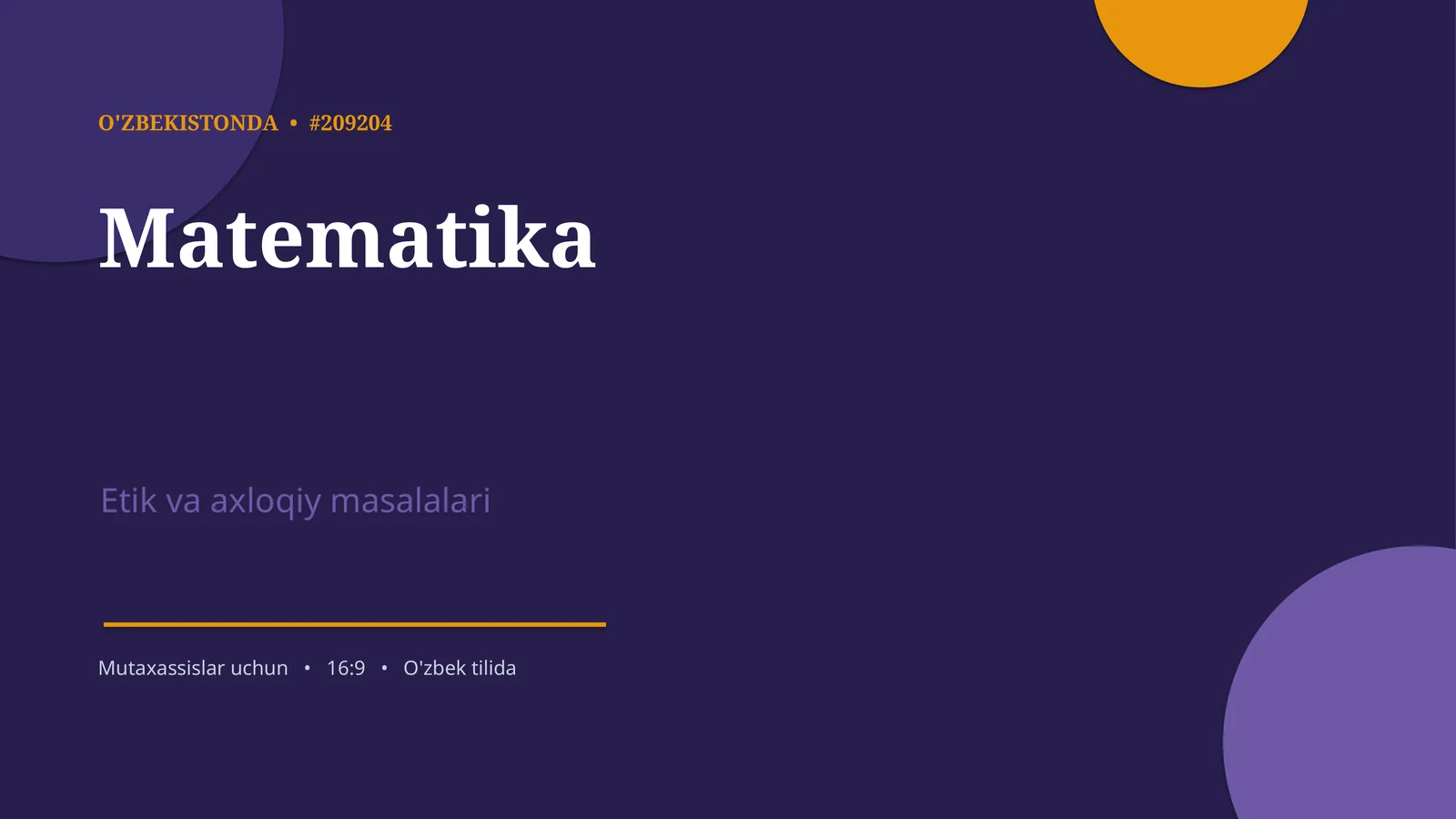 Matematika Etik va axloqiy masalalari