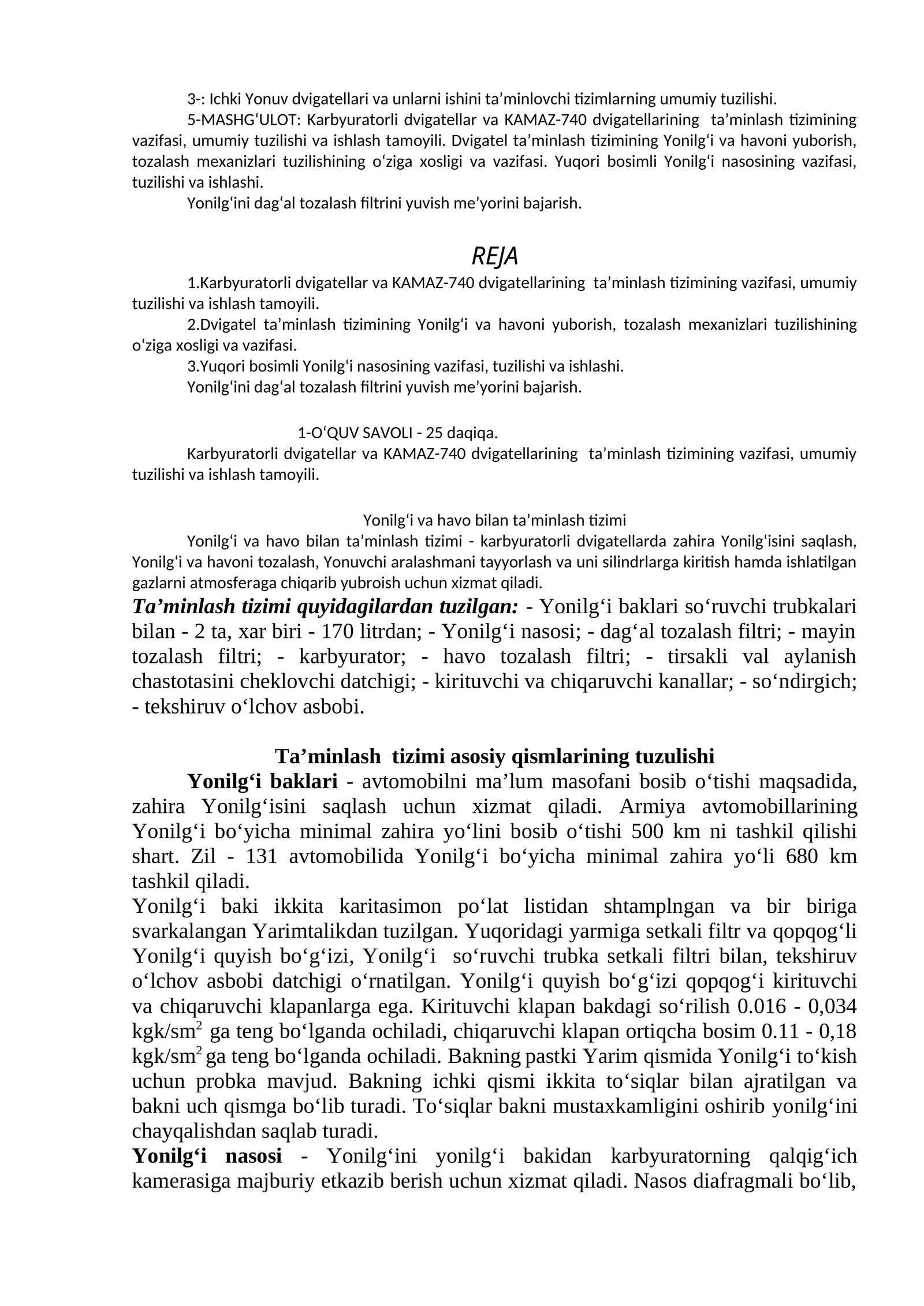 Umumiy tuzilish