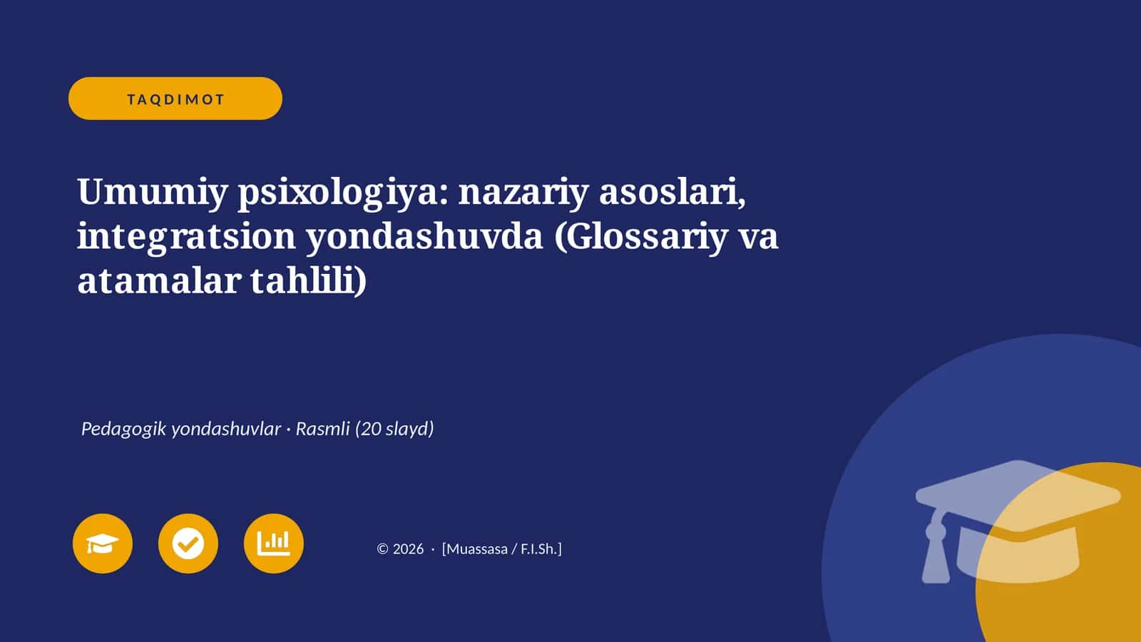 Umumiy psixologiya: nazariy asoslari, integratsion yondashuvda