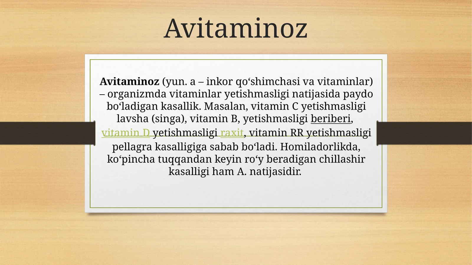 Avitaminoz