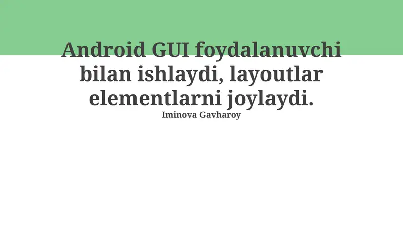Android GUI