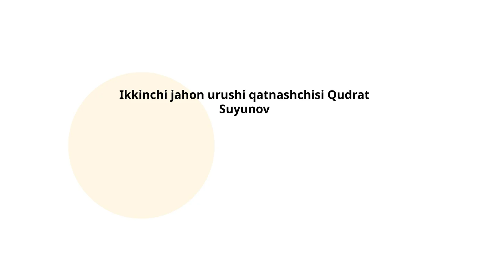Qudrat Suyunovning tarjimayi holi