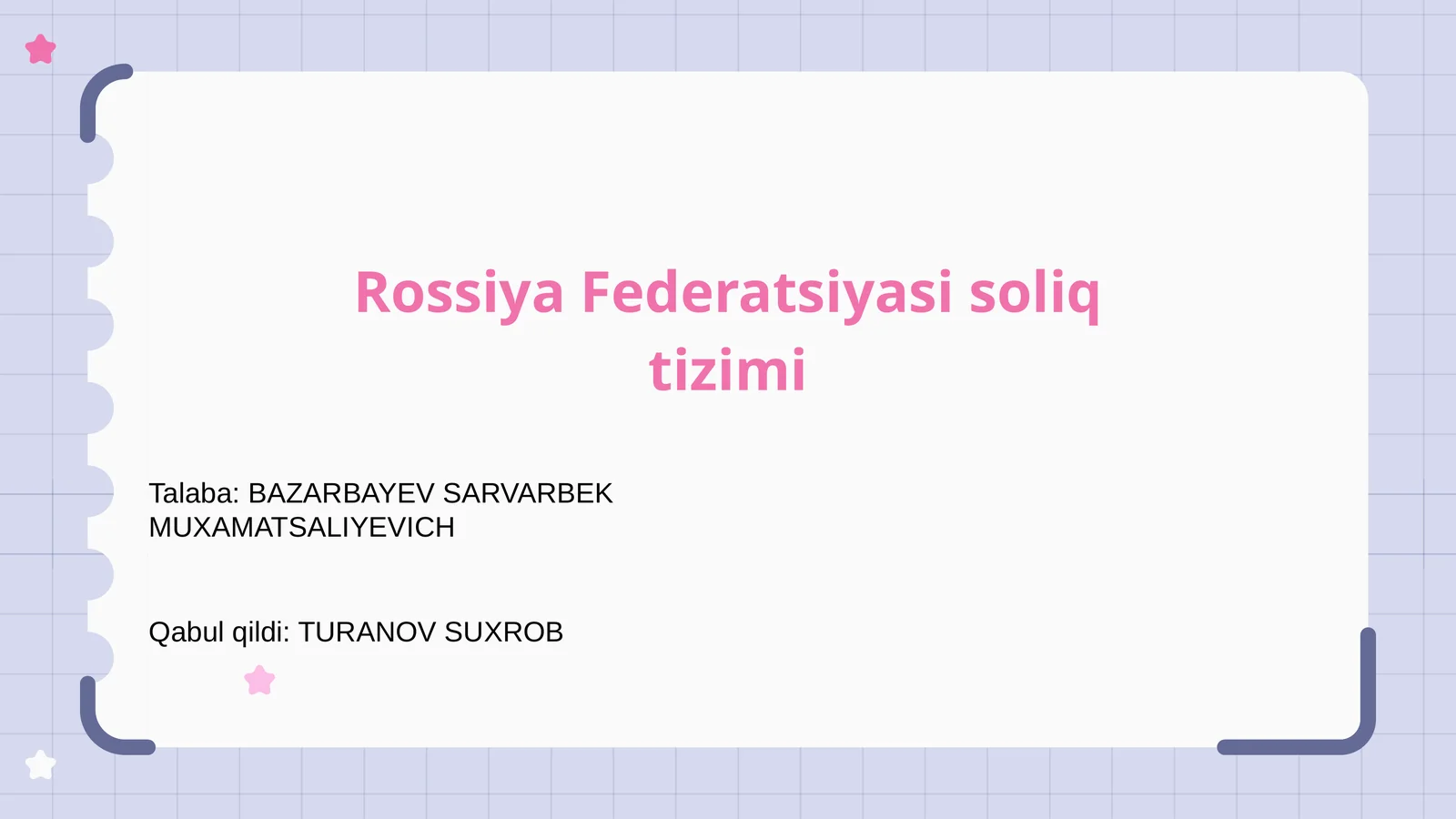 Rossiya Federatsiyasi soliq tizimi