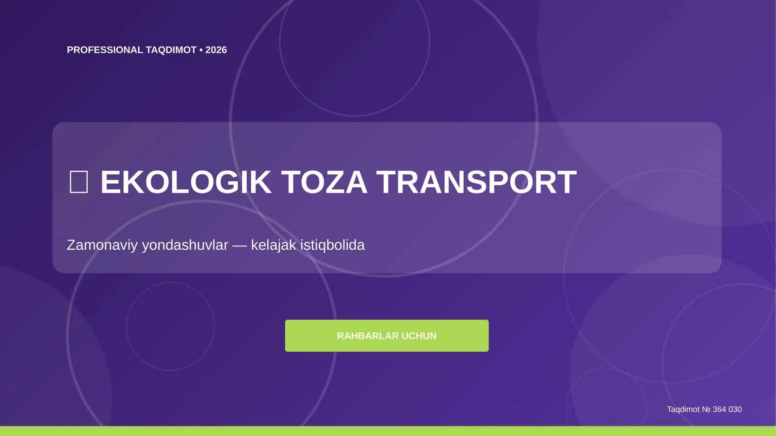 PROFESSIONAL TAQDIMOT • 2026