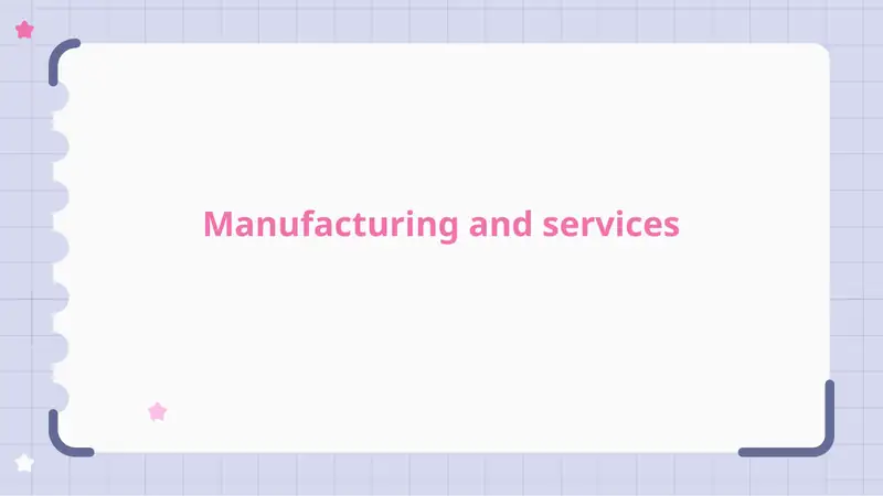 Trends in Manufacturing and Services