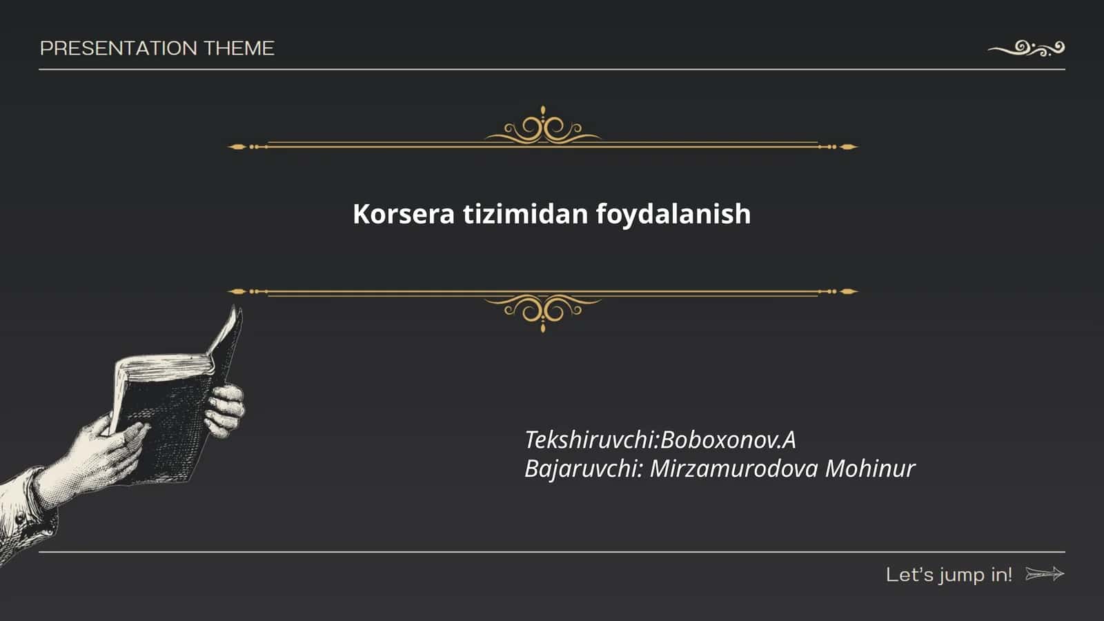 Korsera tizimidan foydalanish