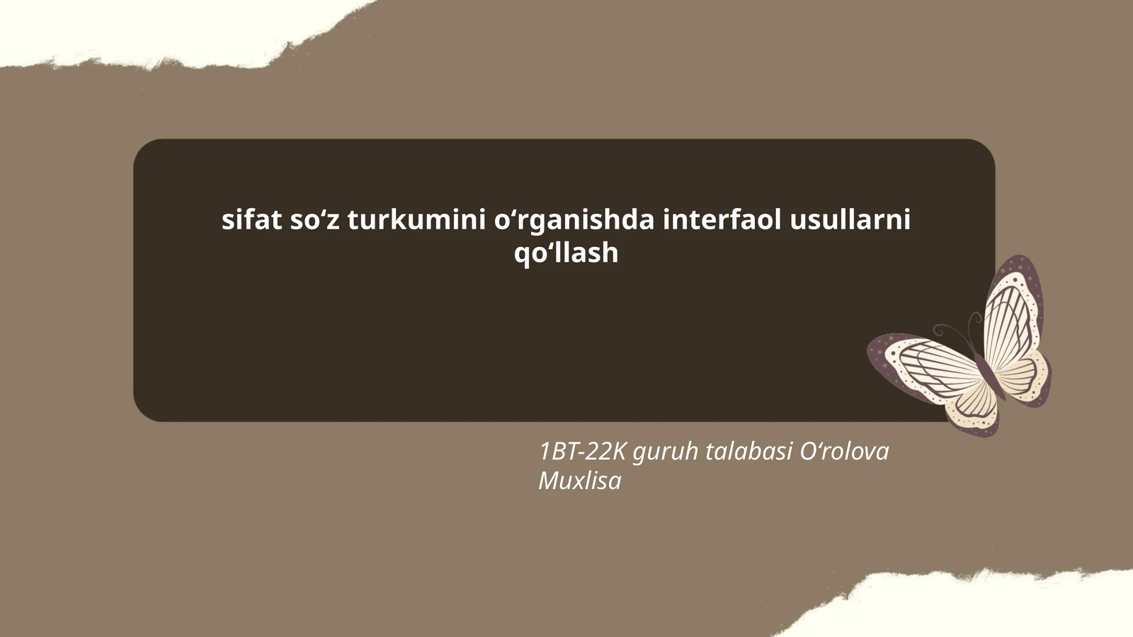 Sifat so'z turkumi