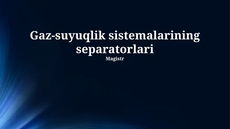 Gaz-suyuqlik separatorlari