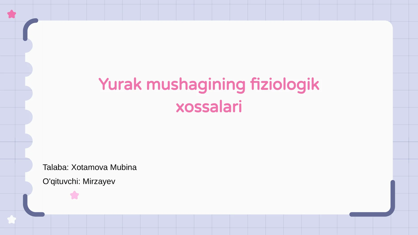 Yurak mushagining fiziologik xossalari