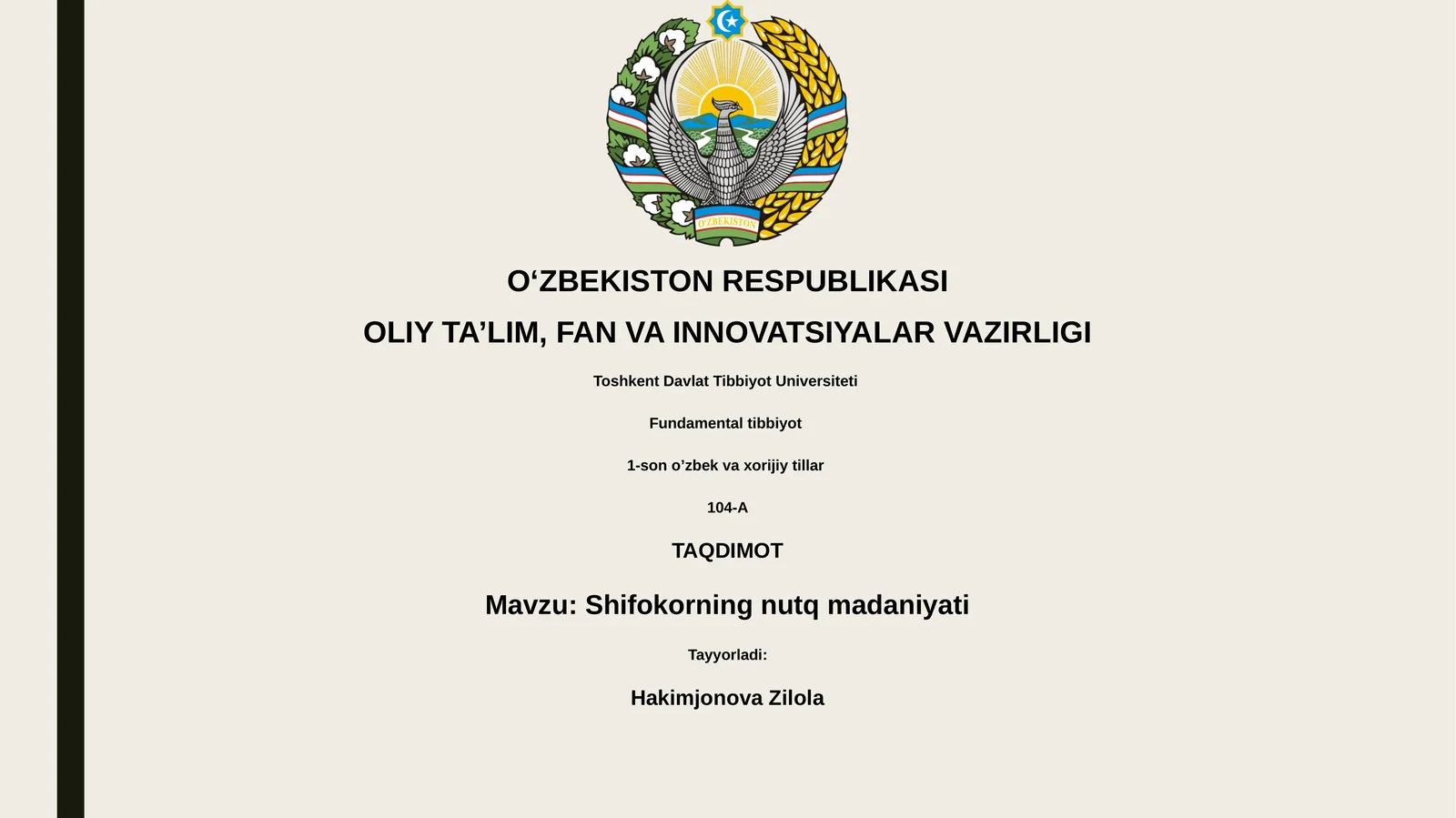 Shifokorning nutq madaniyati