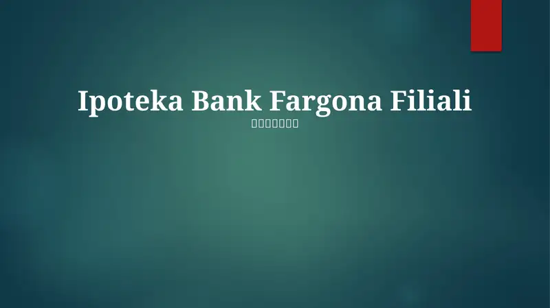 Ipoteka Bank Fargona Filiali
