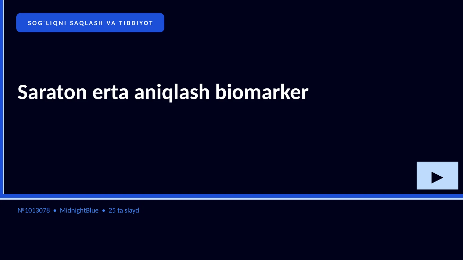 Saraton erta aniqlash biomarker