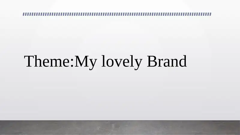 My lovely brand