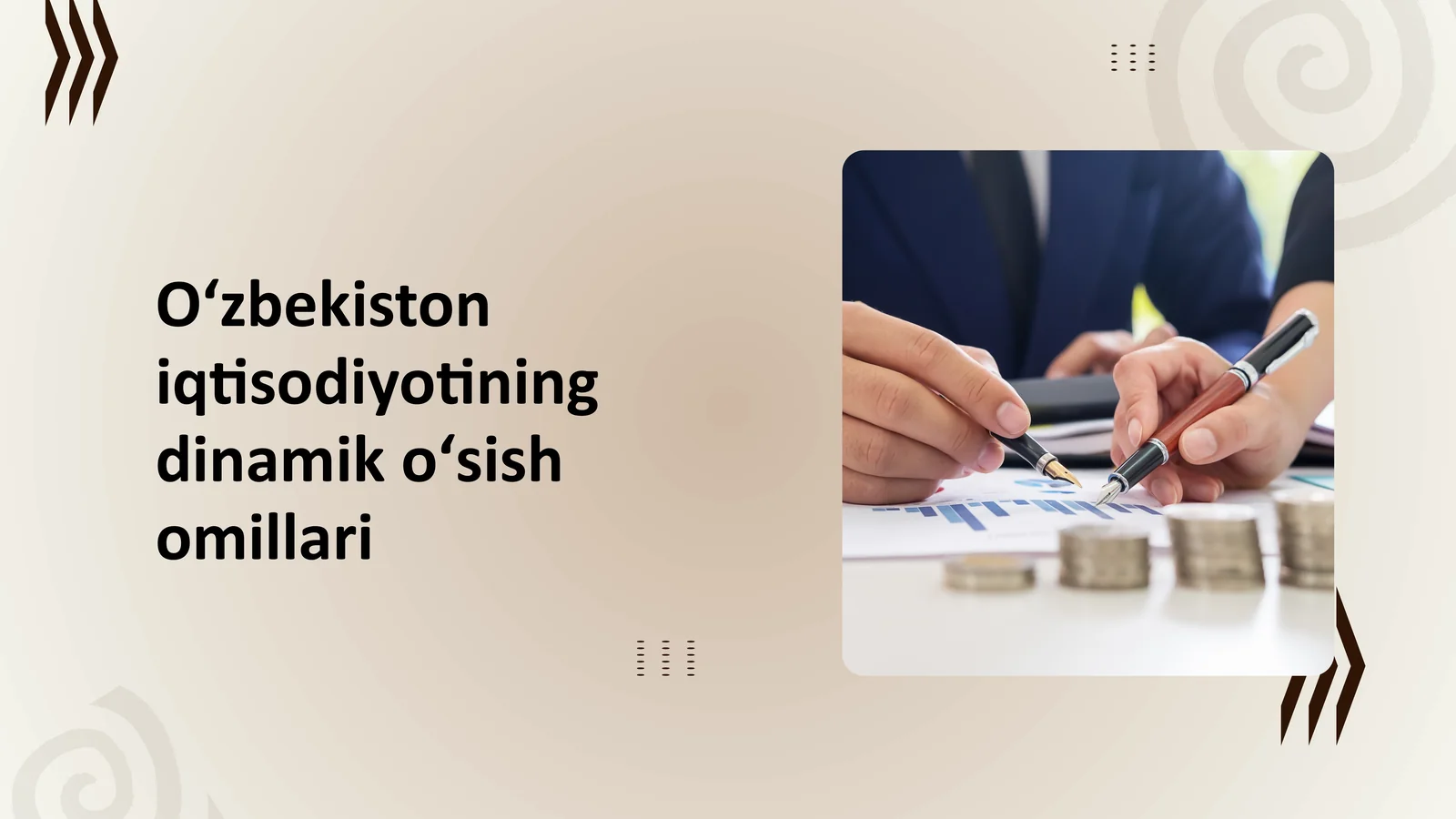 Oʻzbekiston iqtisodiyotining dinamik oʻsish omillari