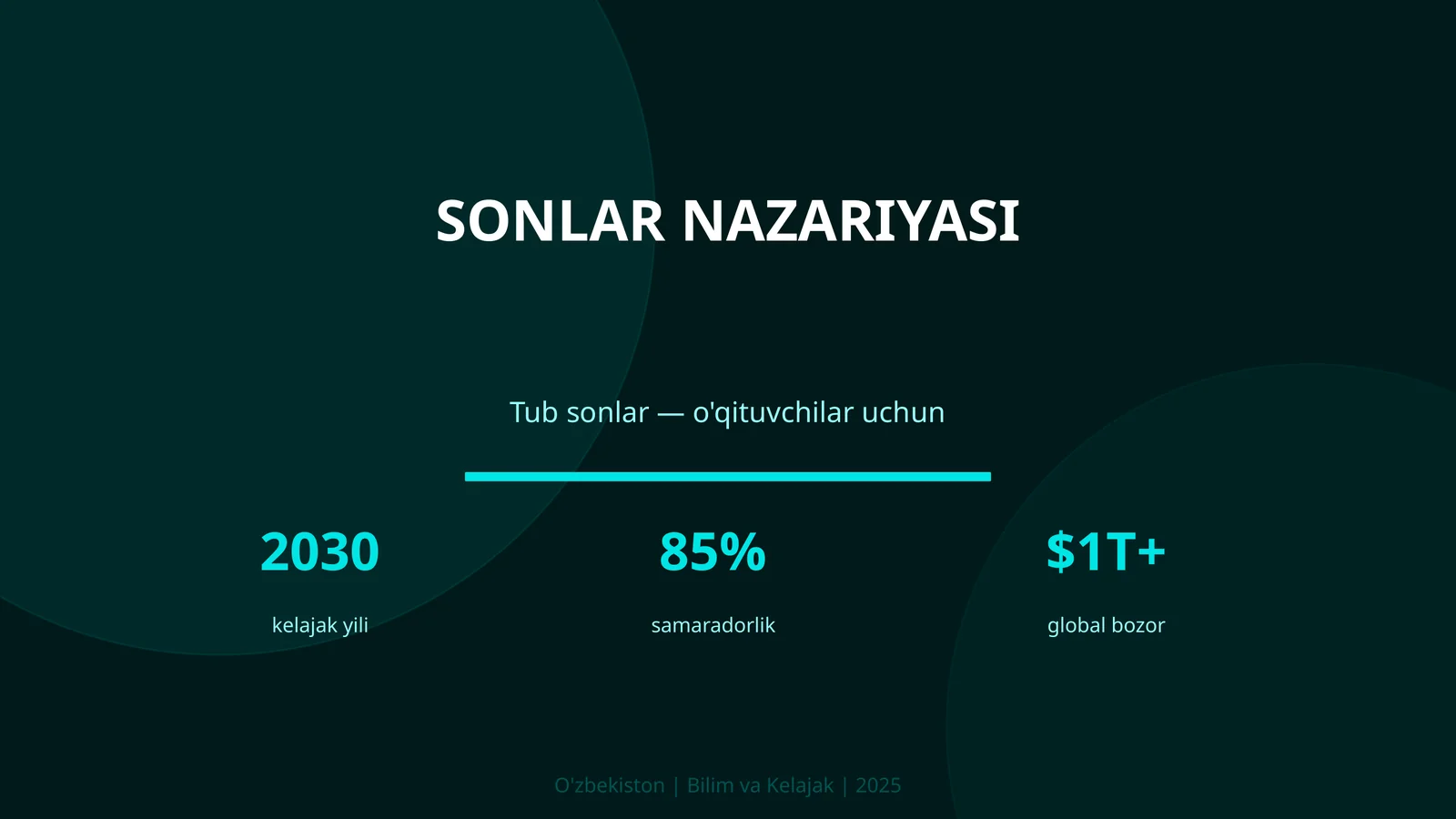 SONLAR NAZARIYASI