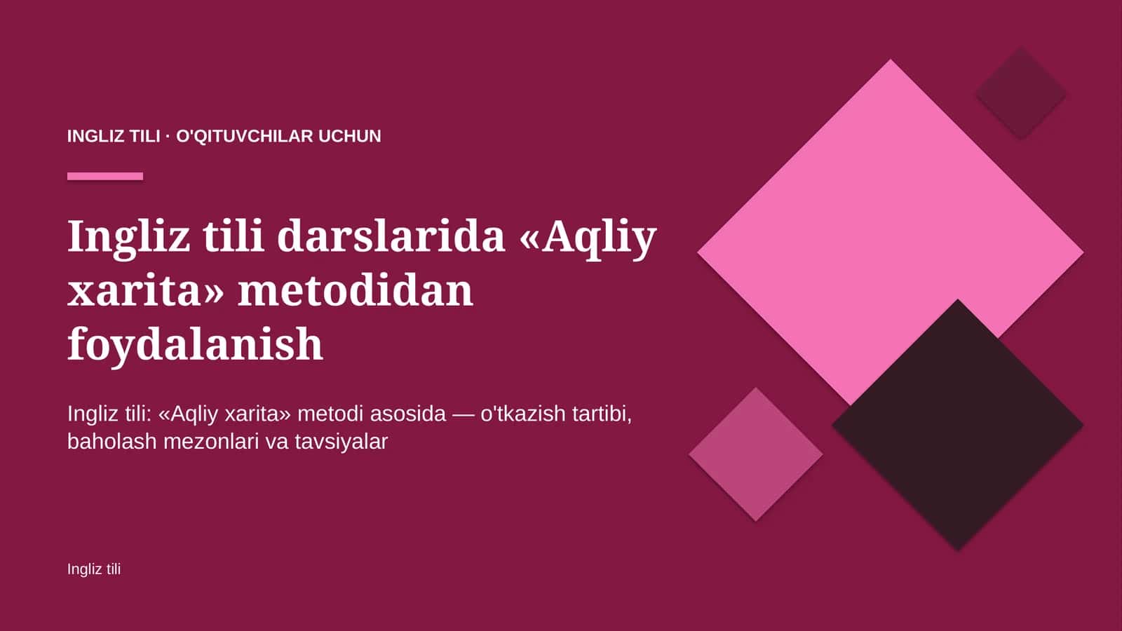 ingliz tili darslarida aqliy xarita metodidan foydalanish 4114