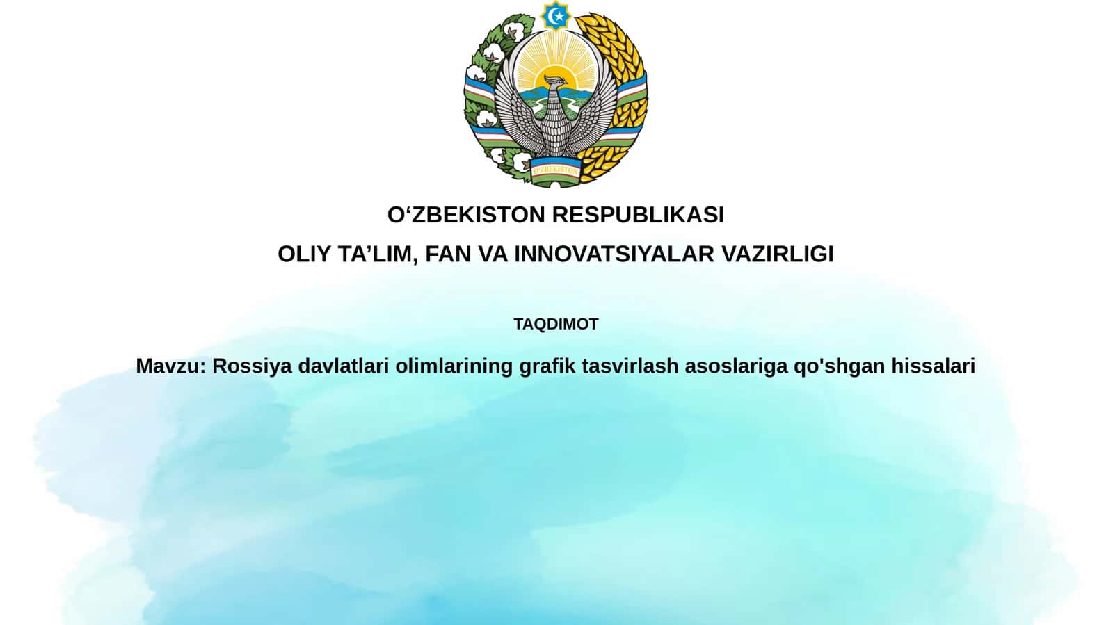 Grafik tasvir asoslariga rus olimlarining hissasi