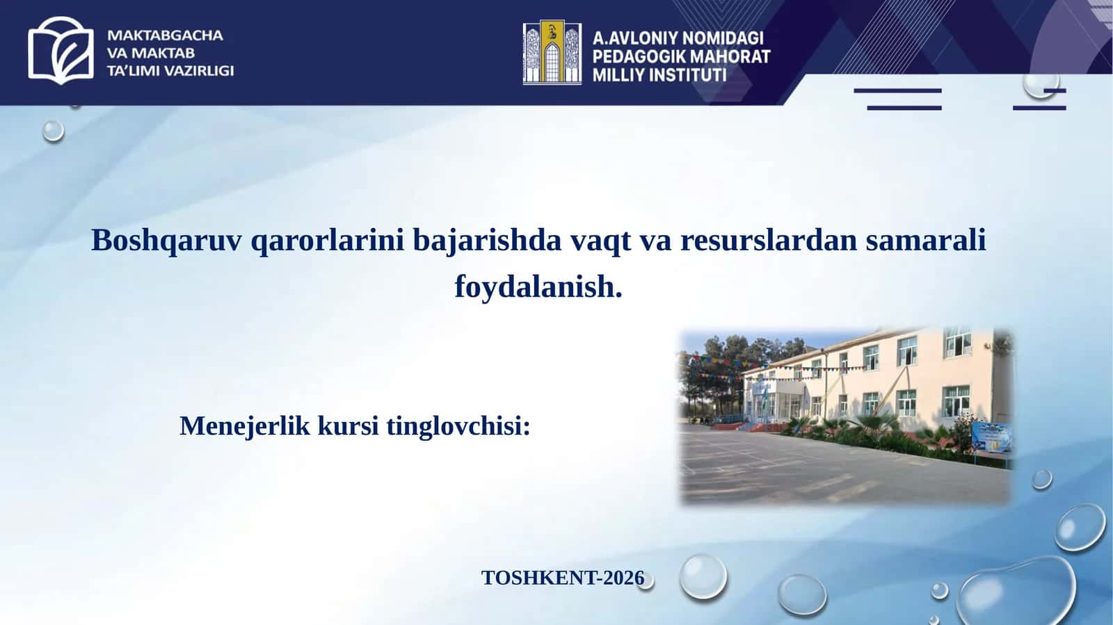 Menejerlik kursi tajribachisi