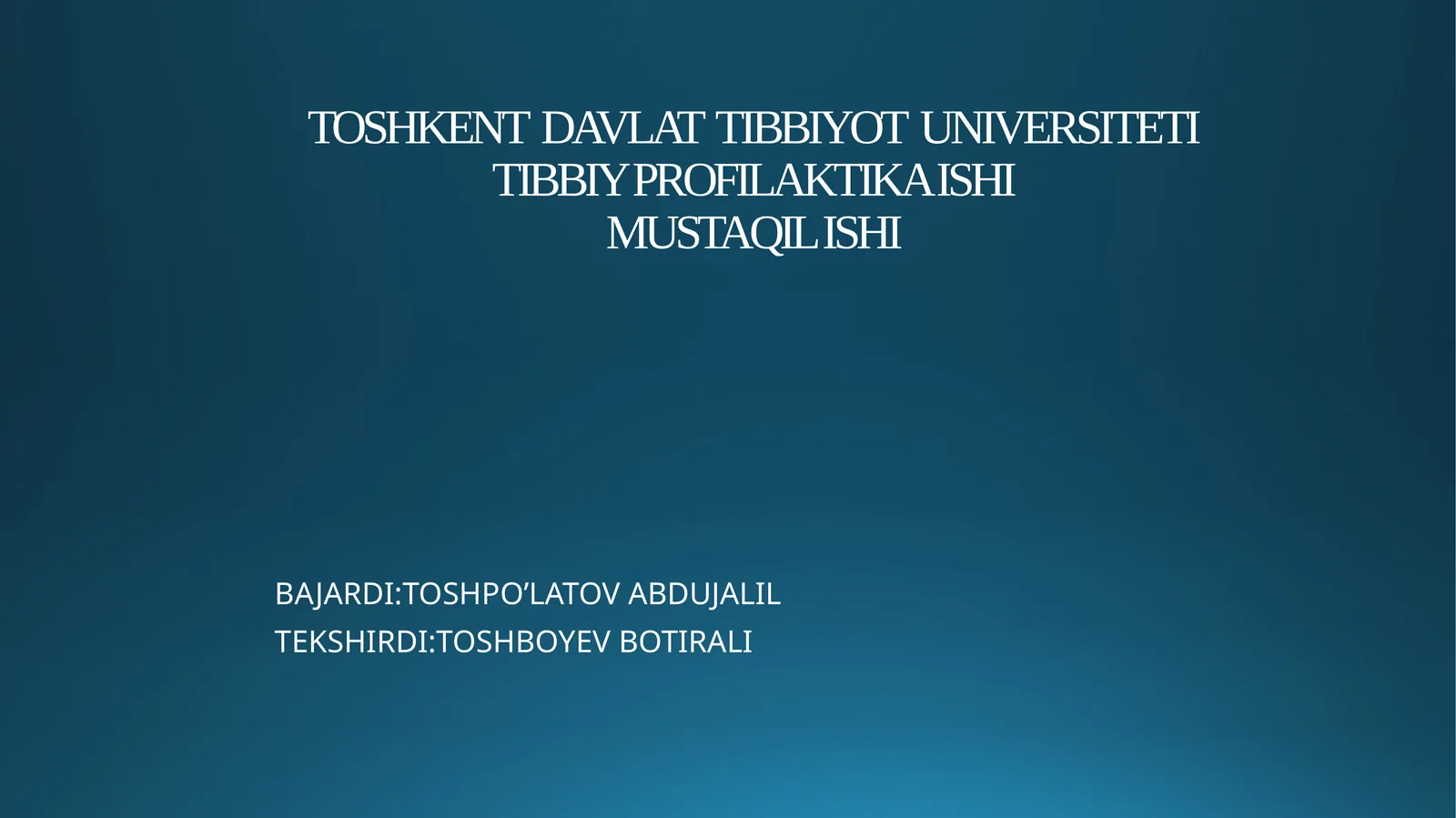Dushman tomonidan bakteriologik qurol qo'llanilishi xavfi bo'lgan taqdir