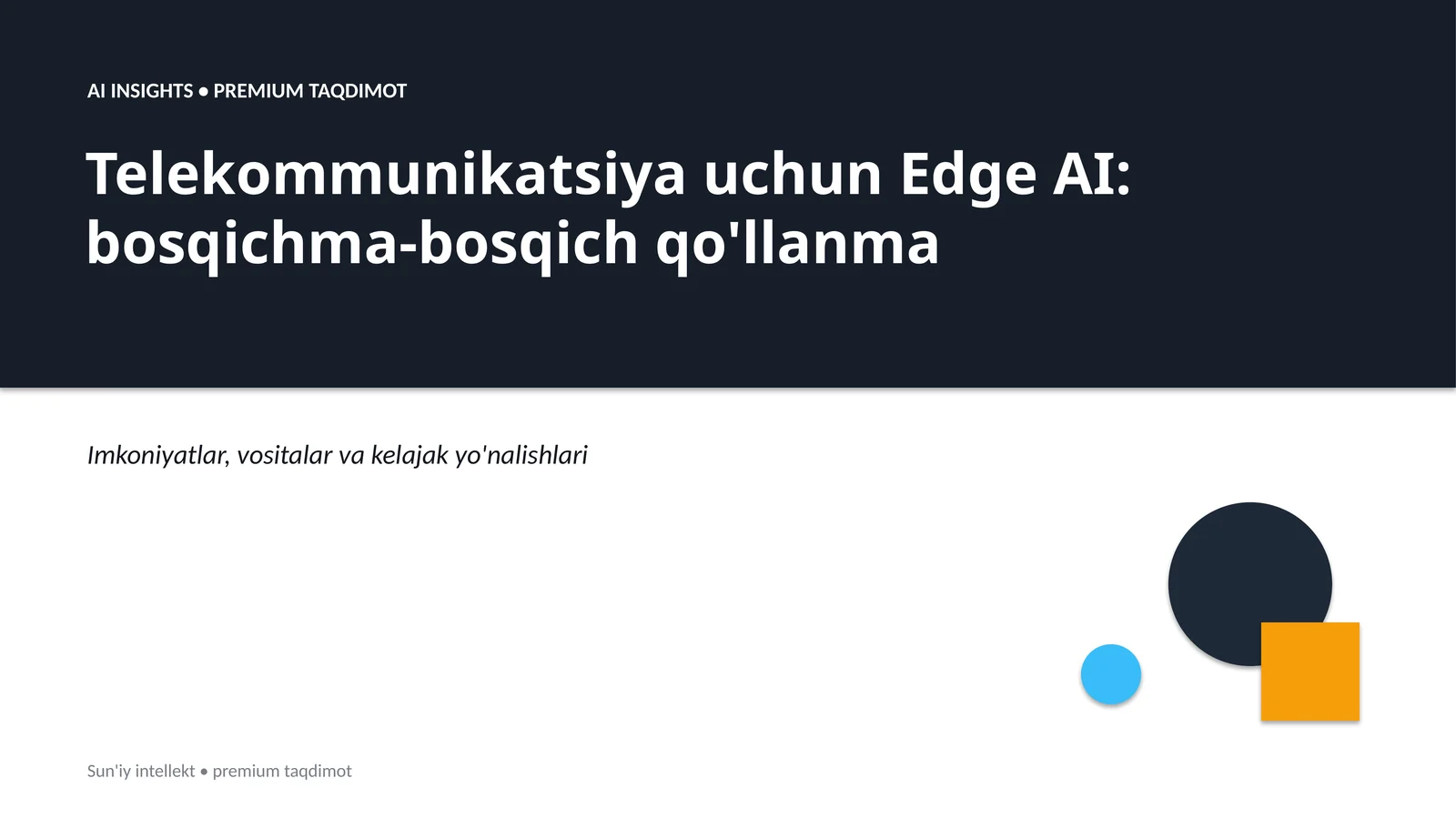 Premium Taqdimot: Sun'iy intellekt