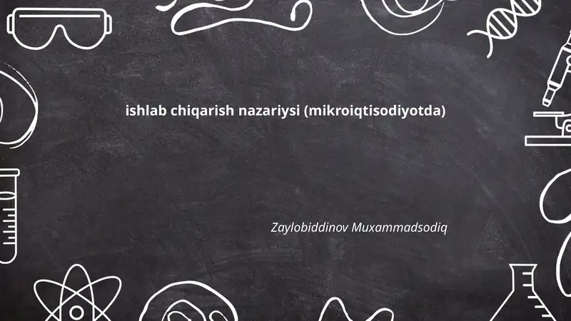 ishlab chiqarish nazariysi (mikroiqtisodiyotda)
