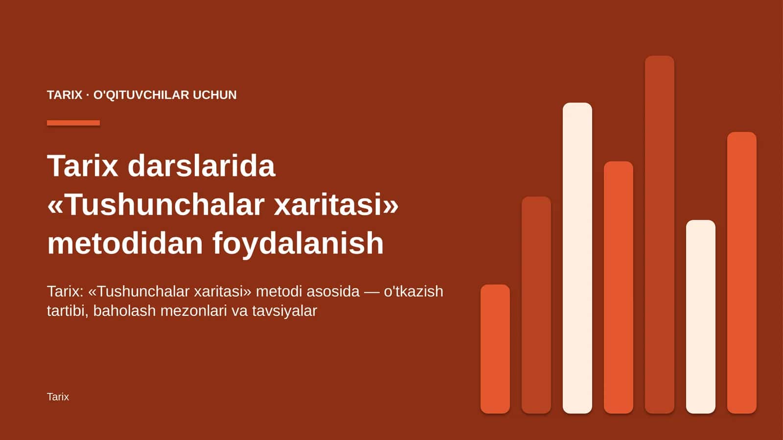 tarix darslarida tushunchalar xaritasi metodidan foydalanish 2991